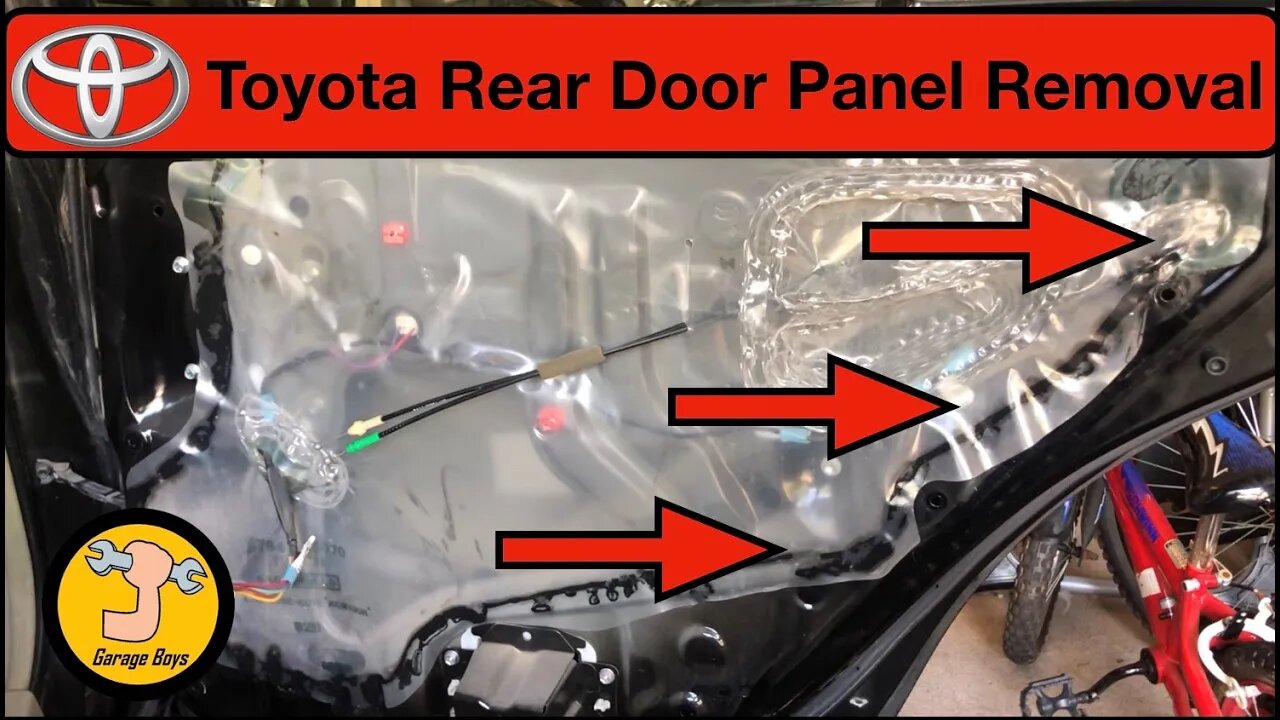 how to remove rear door panel on Toyota Camry