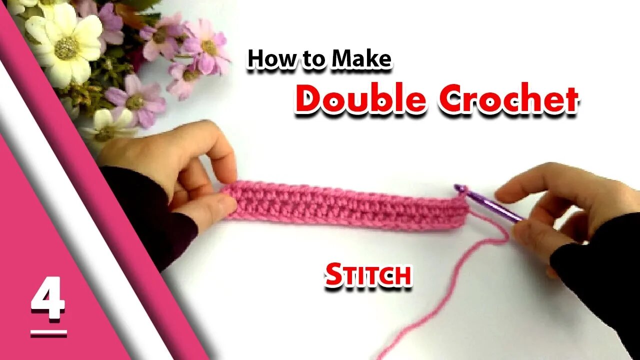 How to Crochet For Absolute Beginners part 4 l Double Crochet Stitch l Crafting Wheel