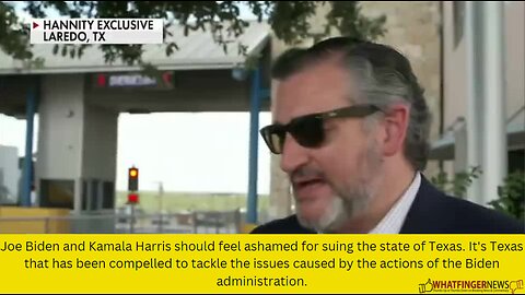 Joe Biden and Kamala Harris should feel ashamed for suing the state of Texas. It's Texas