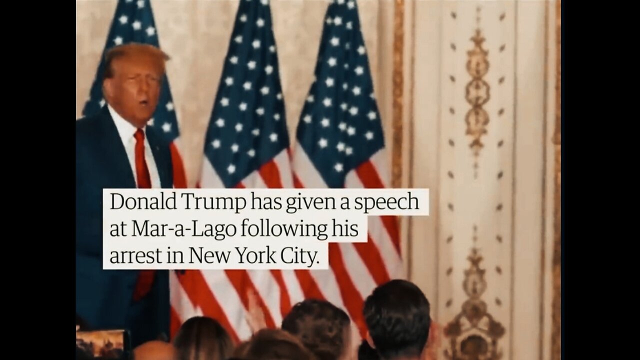 Trump delivers brief, rambling speech after New York arrest