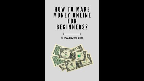 How to make money online for beginners?