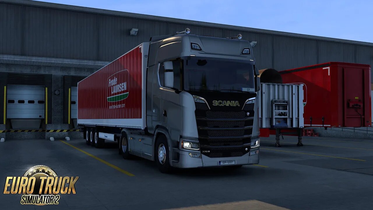 ETS2 Gameplay | Scania 770 S | Aalborg to Esbjerg | Garlic 12t