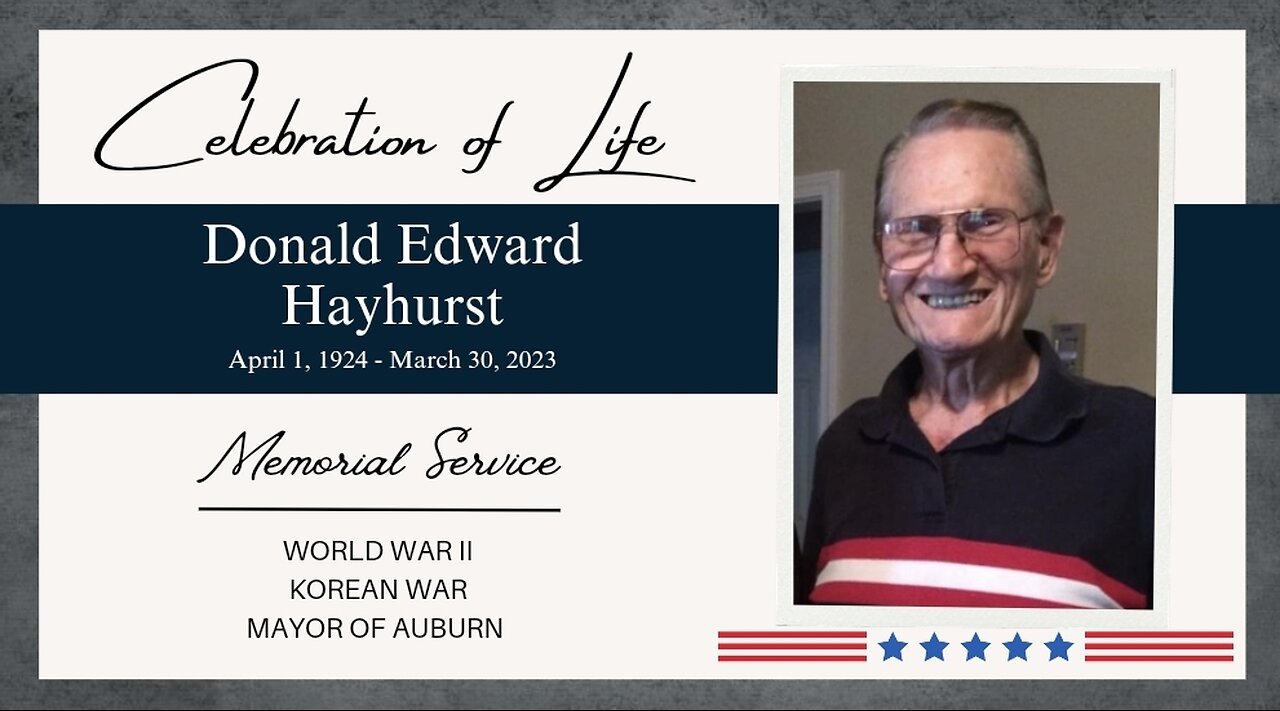 Celebration of Life - Don Hayhurst