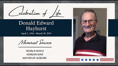 Celebration of Life - Don Hayhurst