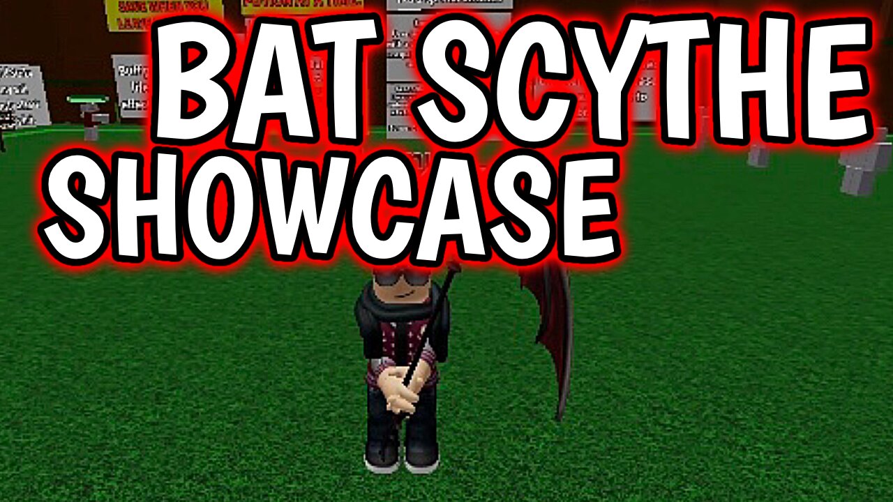 Showcasing the Bat Scythe from Beat Up Dummies Simulator