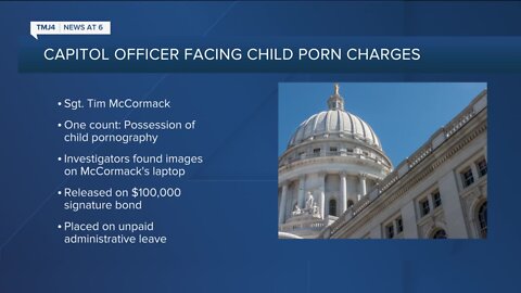 Wisconsin State Capitol police officer charged with possession of child porn