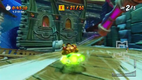 Clockwork Wumpa Platinum Relic Race Gameplay - Crash Team Racing Nitro-Fueled