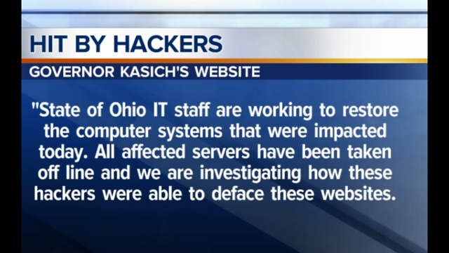 Ohio Department of Rehabilitation and Correction's website, along with other government sites hacked