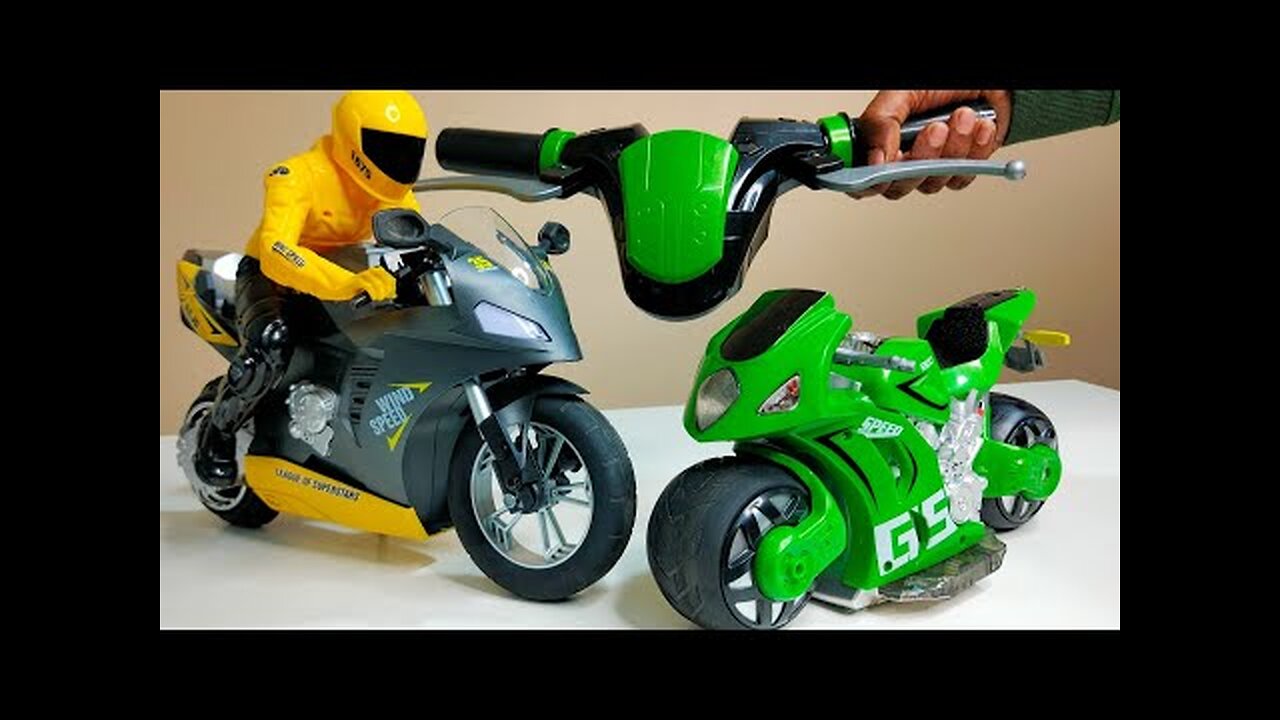 RC Fastest Self Balancing Bike Vs RC Hayabusa Bike With Real Handle Unboxing