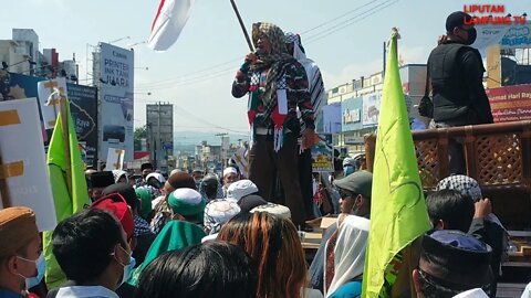 Laskar Merah Putih di Aksi Bela Palestina Bandarlampung