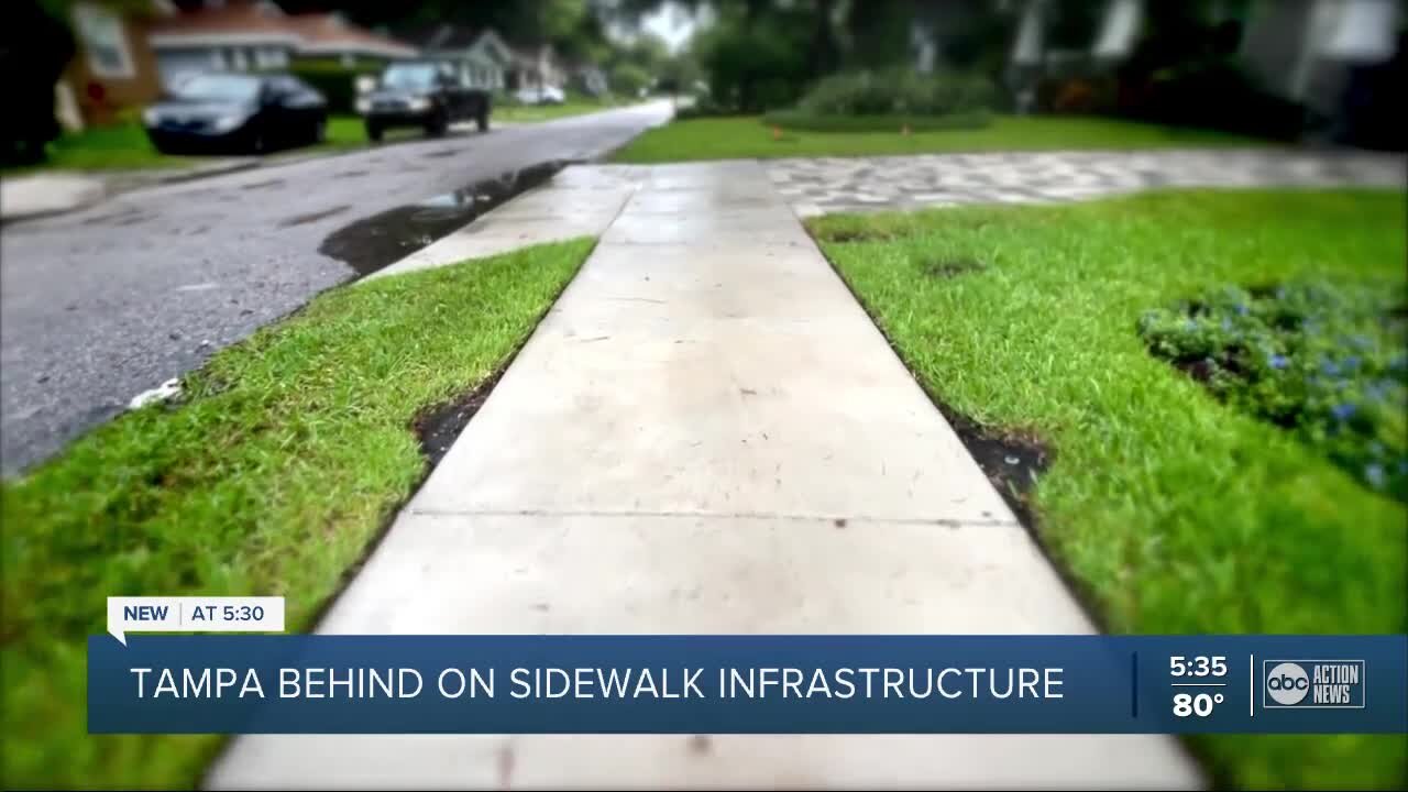 City of Tampa hundreds of years behind on sidewalk infrastructure