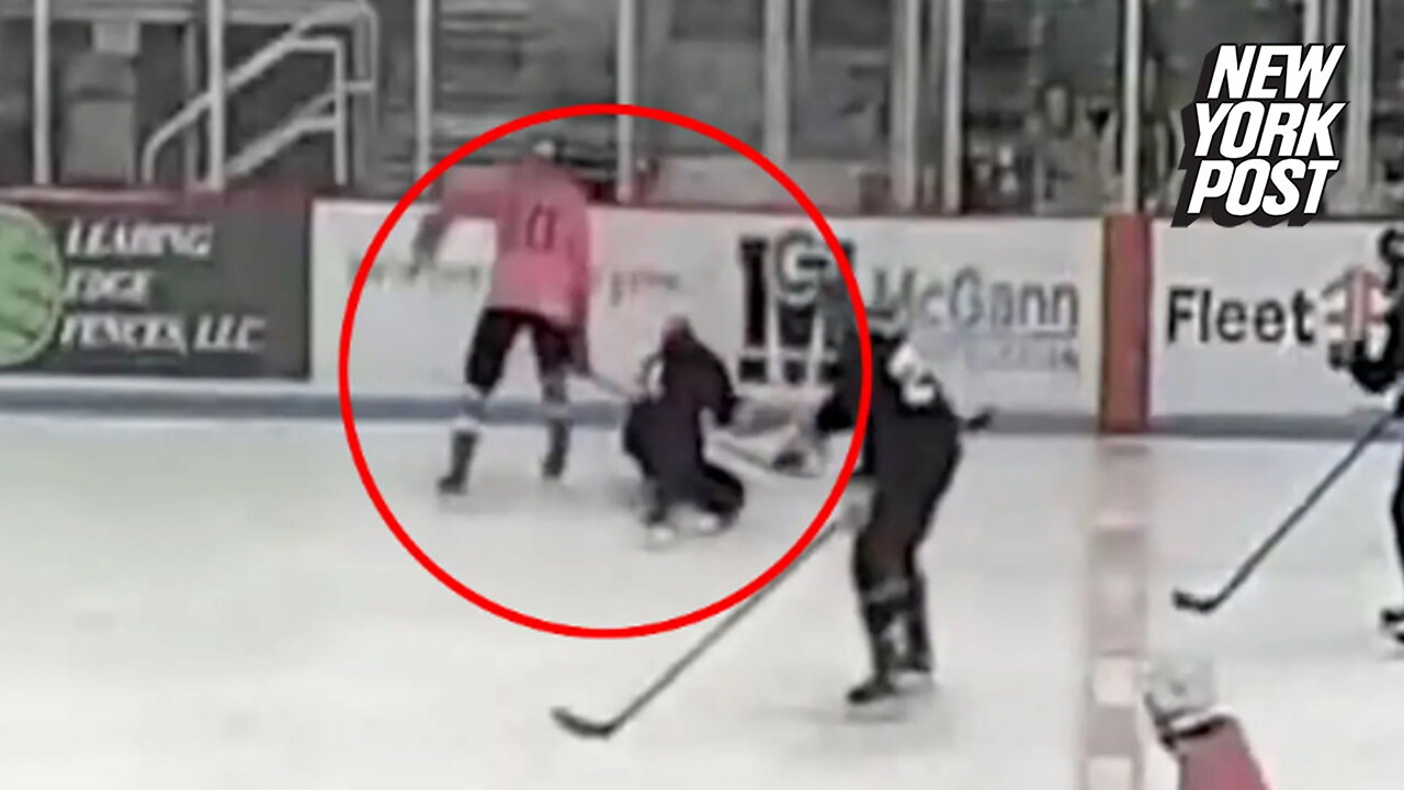 Video shows transgender male hockey player taken down by larger rival