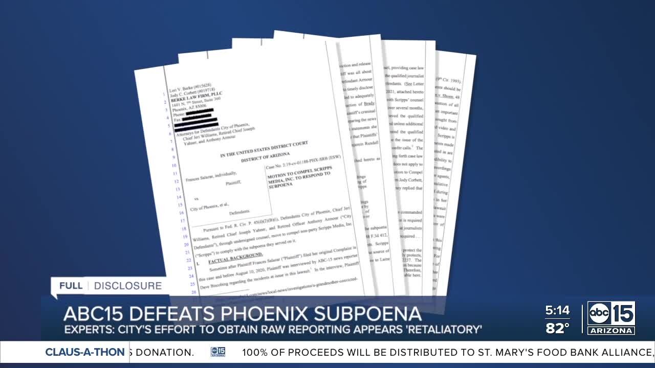 Phoenix loses ‘retaliatory’ effort to obtain ABC15’s raw reporting