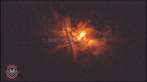Night attack of the Russian shock UAV "Ghost" on the accumulation of Ukrainian army
