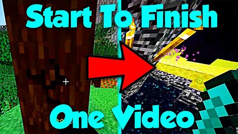 Beating Minecraft Start To Finish In One Video