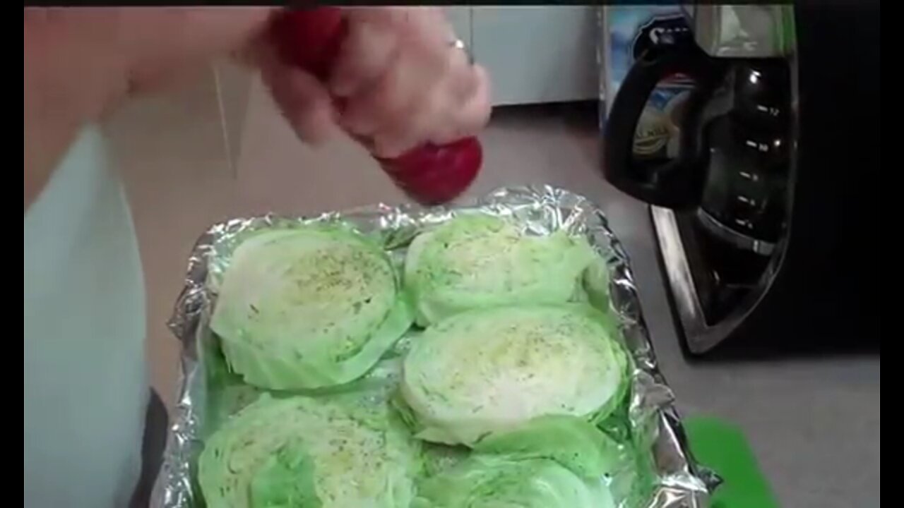 Garlic Roasted Cabbage Steaks