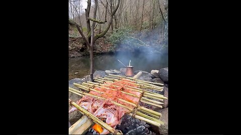 Cooking Fillets Pressed Fish In The Wilderness