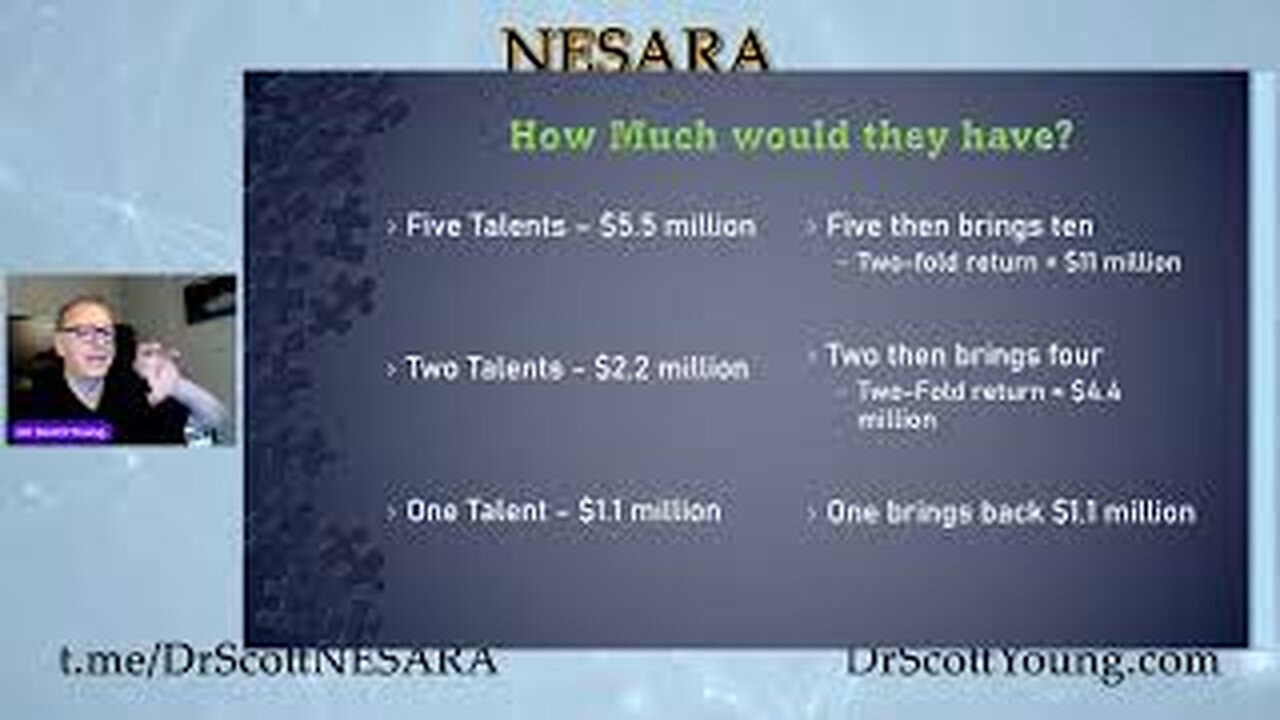 Dr. Scott Young: Post-NESARA: What can the Parable of Talents teach us about Wealth?