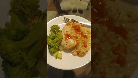 Chicken Rice & Mushroom Casserole w/ Broccoli |#homemade #baked #veggies #mushroom #fyp #easy #rice