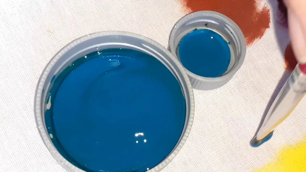 Como fazer a cor Aqua Marine Pintura em Tecido Mistura de cores