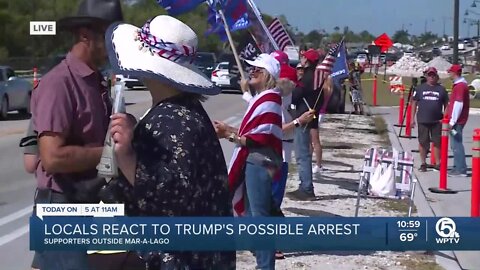 Trump supporters gather near Mar-a-Lago as possible indictment looms