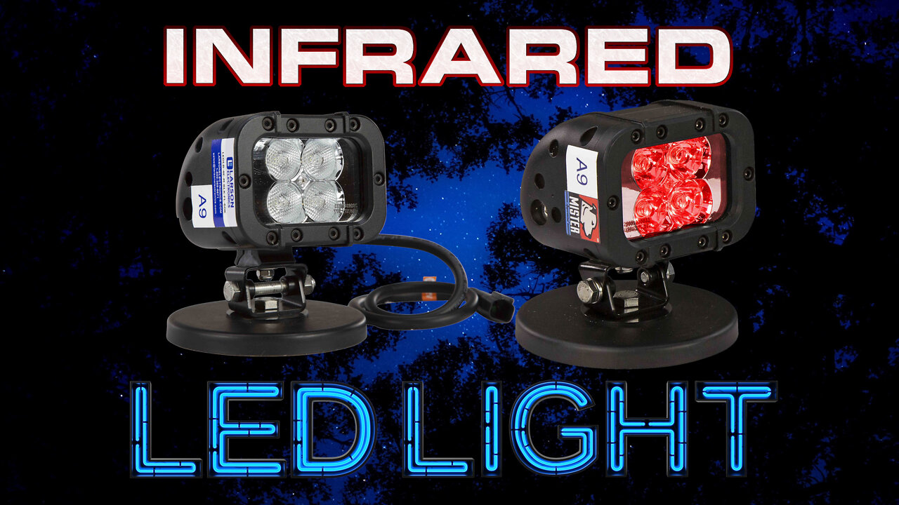 Infrared LED Light Emitter - Extreme Environment - Magnetic Base - 90'L X 70'W Spot Beam - 12 Watts