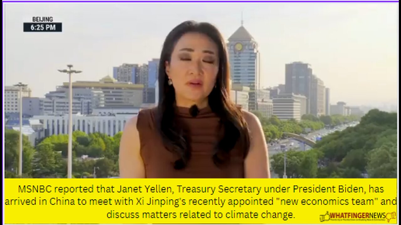 MSNBC reported that Janet Yellen, Treasury Secretary under President Biden, has arrived in China