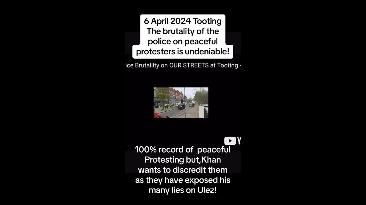 Tooting 6 April 2024 the brutality of the police on peaceful protesters is undeniable