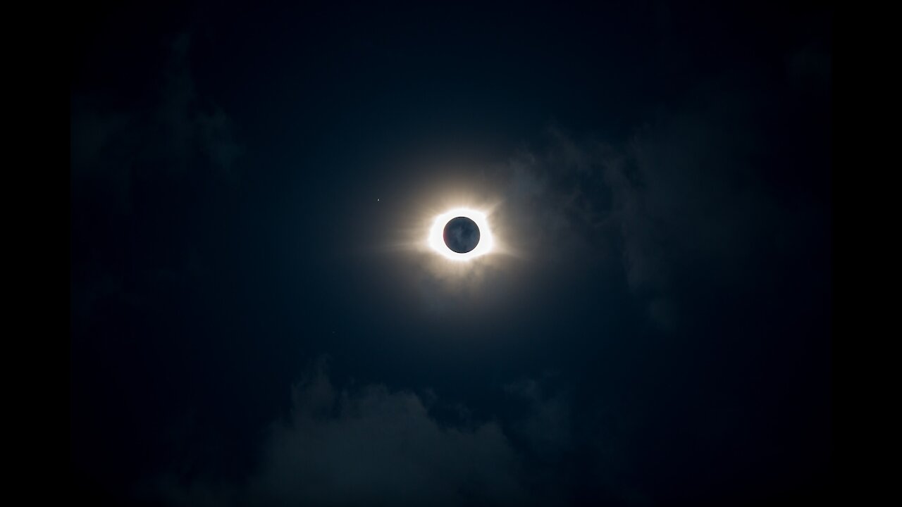 Solar Eclipse between sun, earth & moon