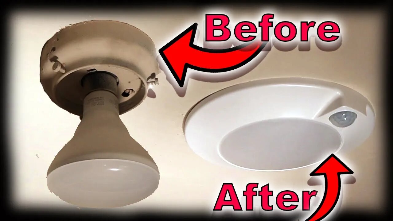 How To Install An LED ceiling Light - NO CUTTING - Five Minute Install