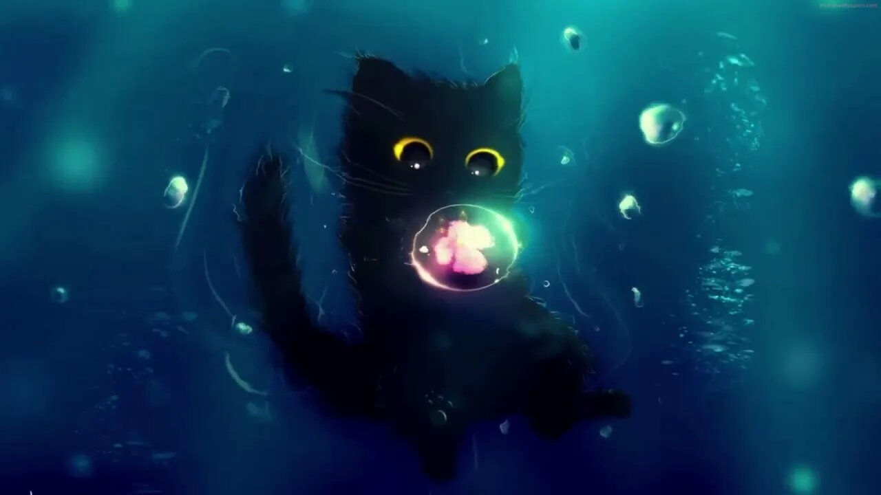 Lively Wallpaper - Underwater Kitten