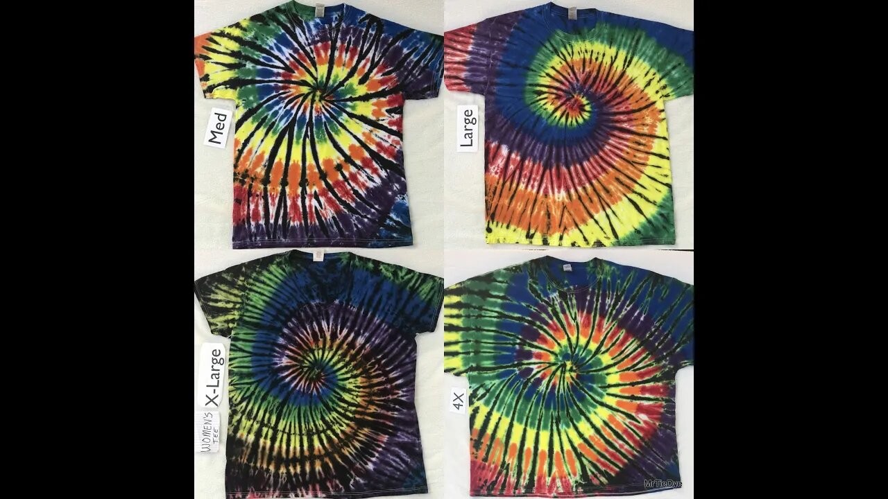 Tie Dye a Rainbow Spiral with Black Lines ~ 3 methods plus a Color 'Pop' Bonus ✌🏻