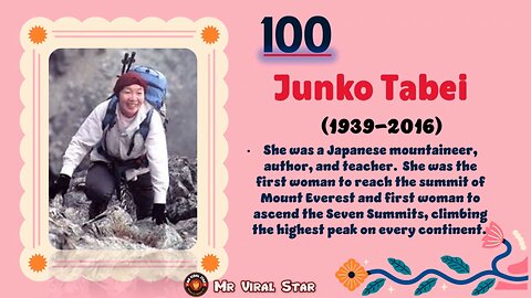 Junko Tabei (1939-2016)| TOP 150 Women That CHANGED THE WORLD | Short Biography