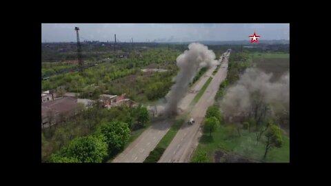 Russian Sappers Demining The Road At Mangush