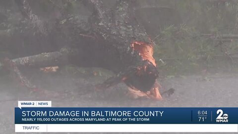 Storm leaves damage across the state,115,000 without power