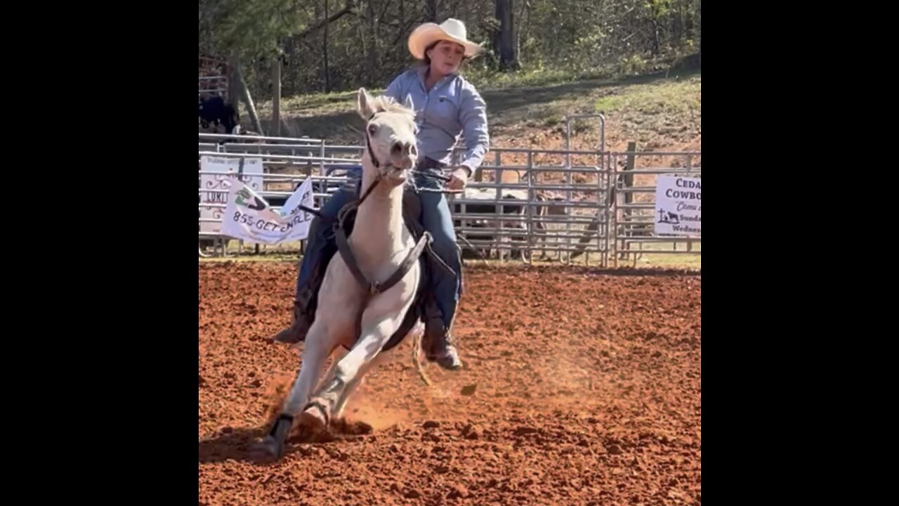 Barrel racing at the Fayetteville Cowboy Church