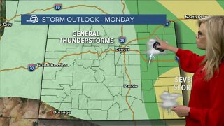 Thunderstorms return to start the week