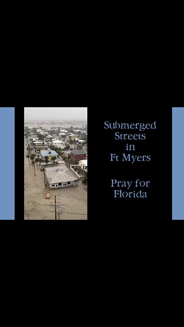 Streets are submerged with water in Fort Myers Beach. High tide isn’t until 1:24am.