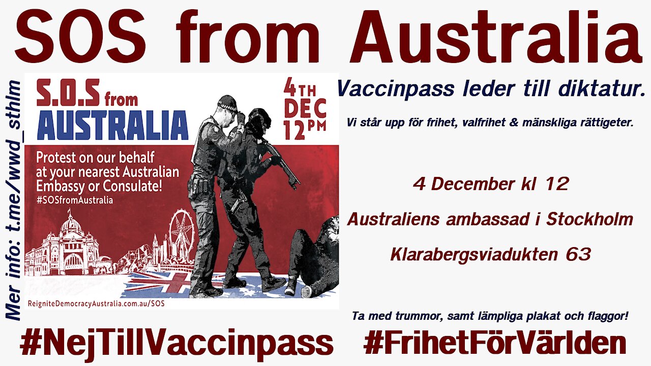 Vi protesterar i solidaritet med Australien!