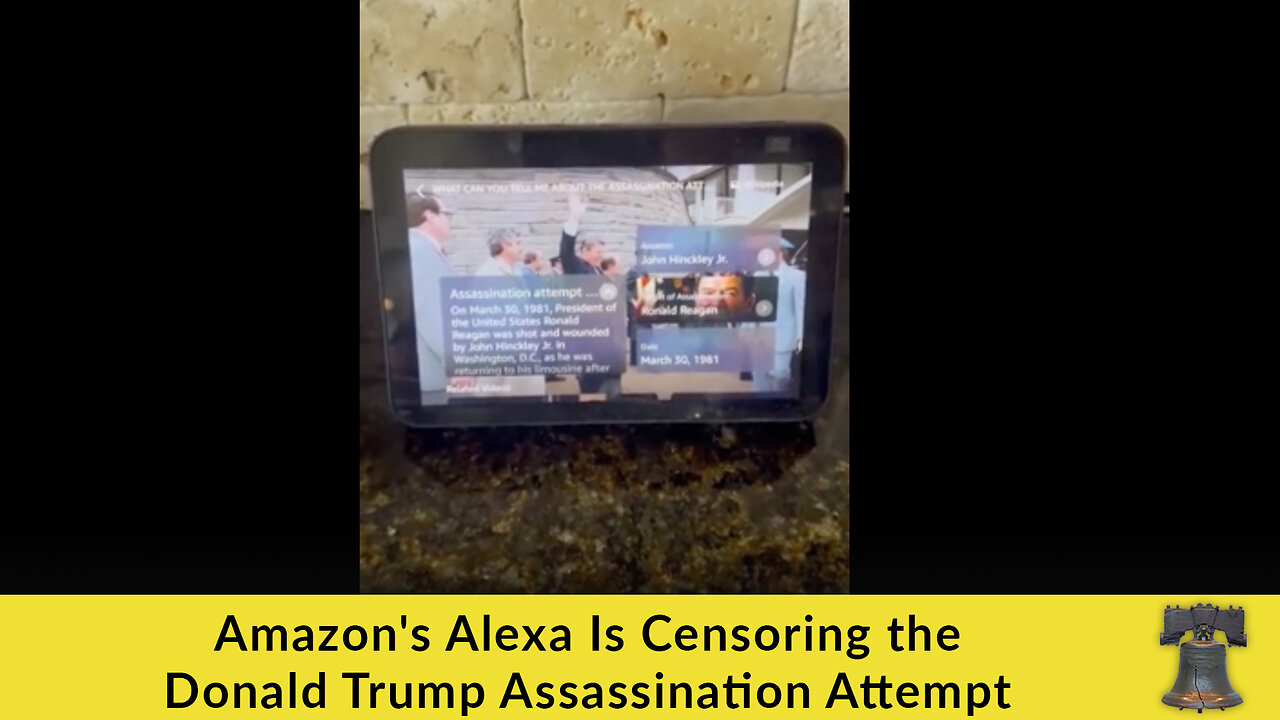 Amazon's Alexa Is Censoring the Donald Trump Assassination Attempt