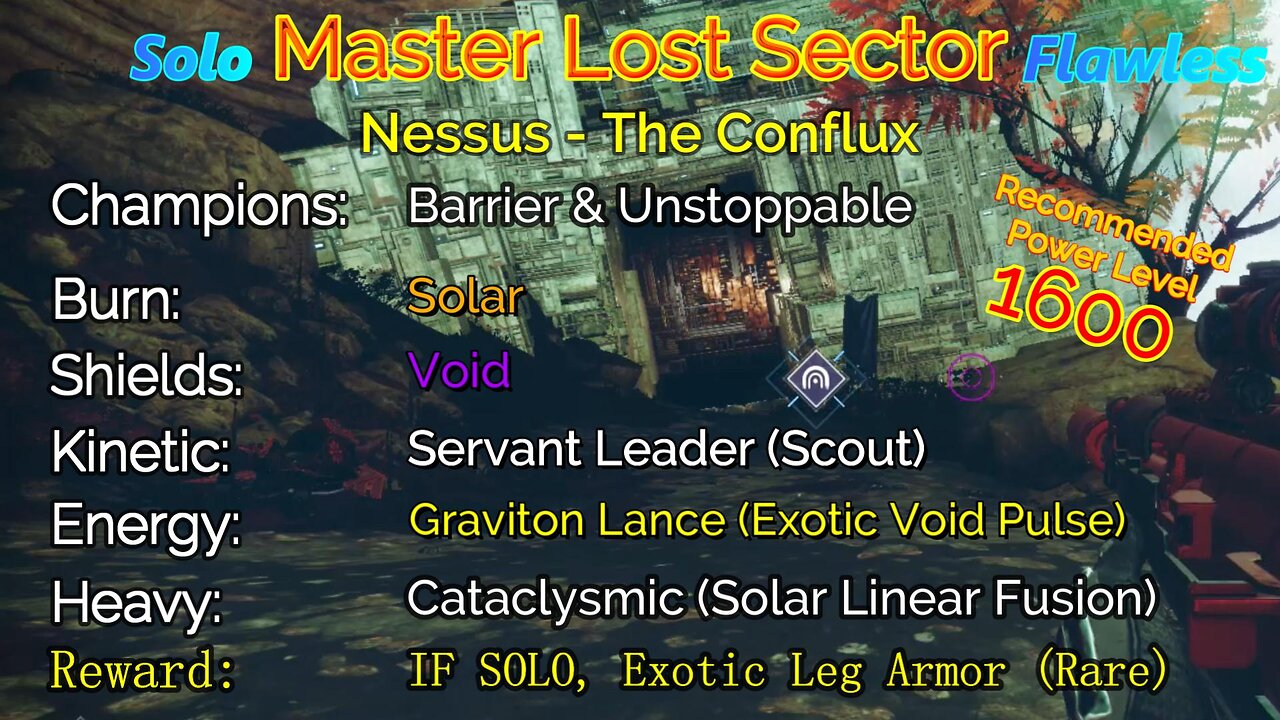 Destiny 2 Master Lost Sector: Nessus - The Conflux on my Titan Solo-Flawless 10-31-22