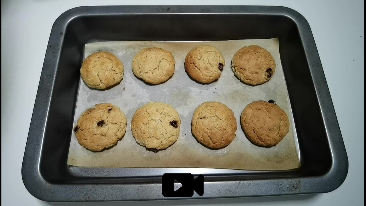 Healthy Oatmeal Biscuits With Dried Grapes / Μπισκότα Βρώμης Με Σταφίδες