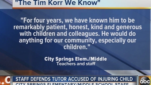 Colleagues defend Timothy Korr, the tutor accused of injuring 7-year-old