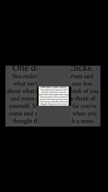 One day it just clicks!