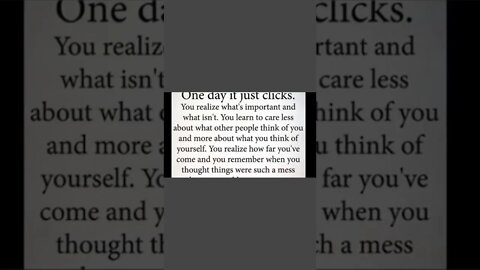 One day it just clicks!