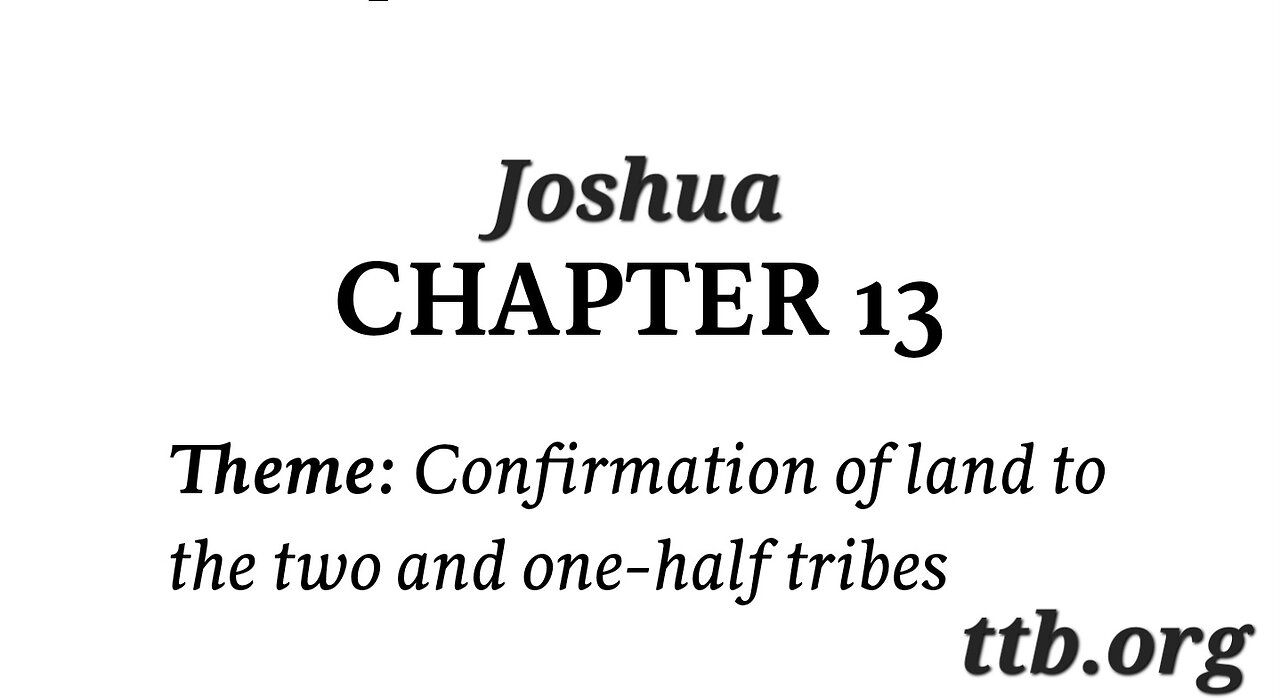 Joshua Chapter 13 (Bible Study)