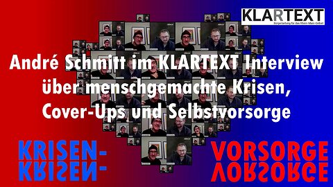 Krisenvorsorgeexperte André Schmitt im KLARTEXT-Interview: Cover-Ups erkennen und selbst vorsorgen