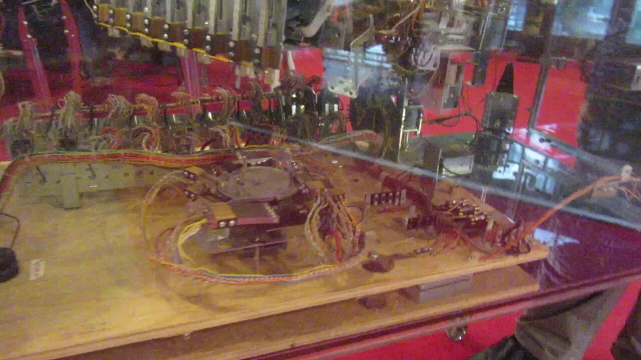 Pastime Pinball Royal Flush pinball game in a clear cabinet Mancherster VT