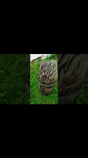 Firecarving 🔥 #woodworking #woodcarving #woodsculpture #woodwork #naturelovers #nature #naturelover