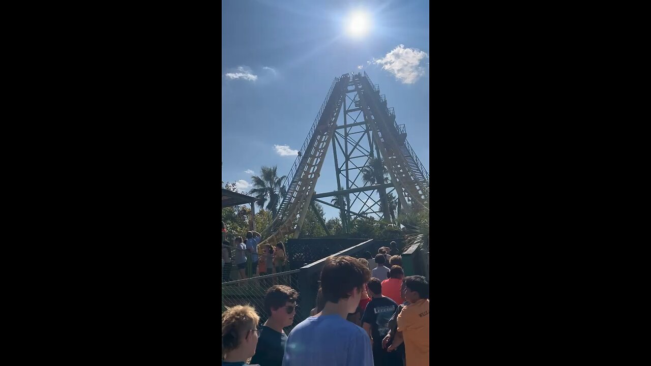 Roller coaster with the kids on a Saturday